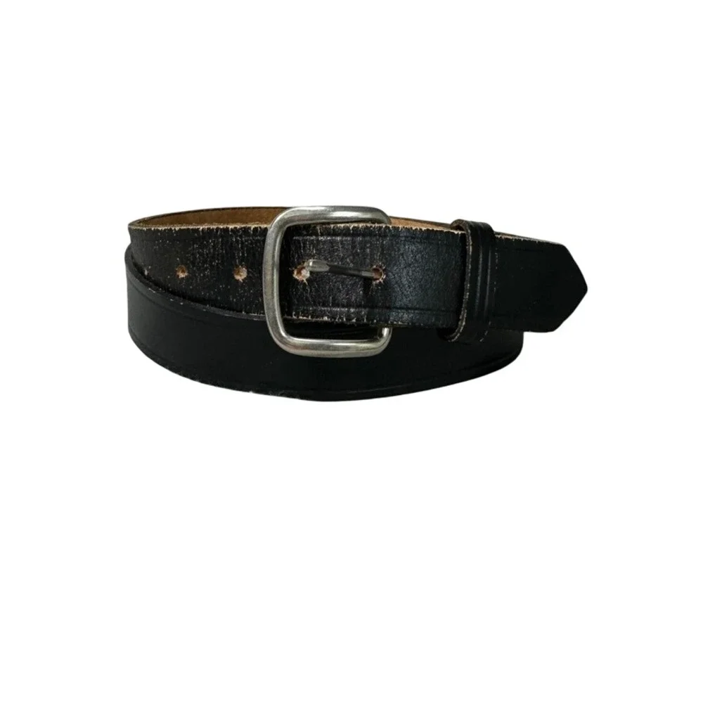 US Postal Approved Top Grain American Leather Work Belt Black Size 38 PE 2-2487